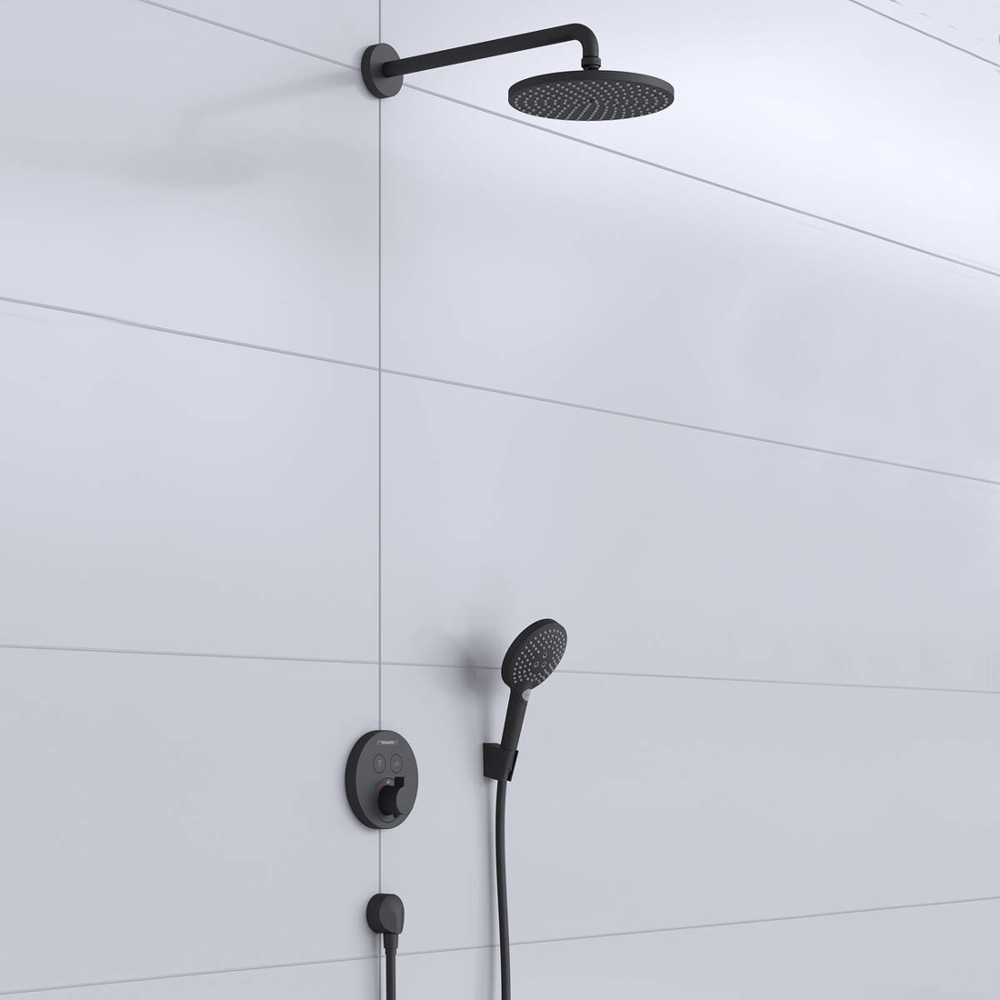 Slika od Raindance S Shower system 240 1 jet PowderRain with ShowerSelect S crna mat