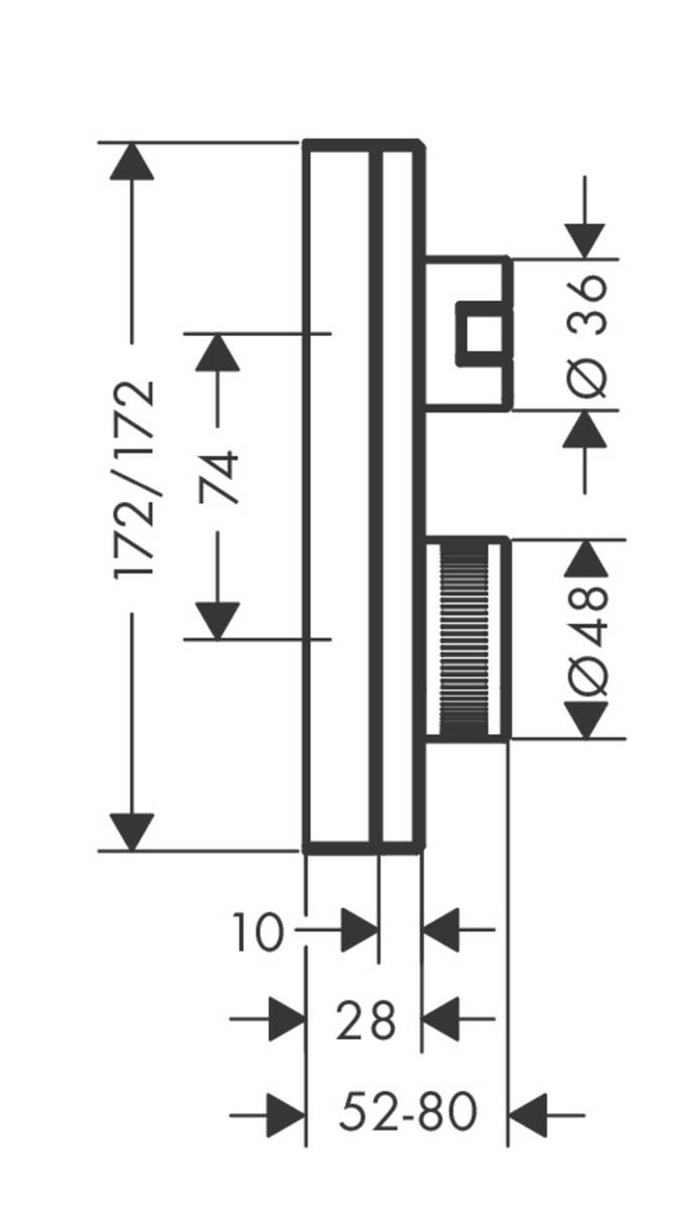 Slika od Axor Edge HighFlow termostat sa ventilom za zatvaranjem vode