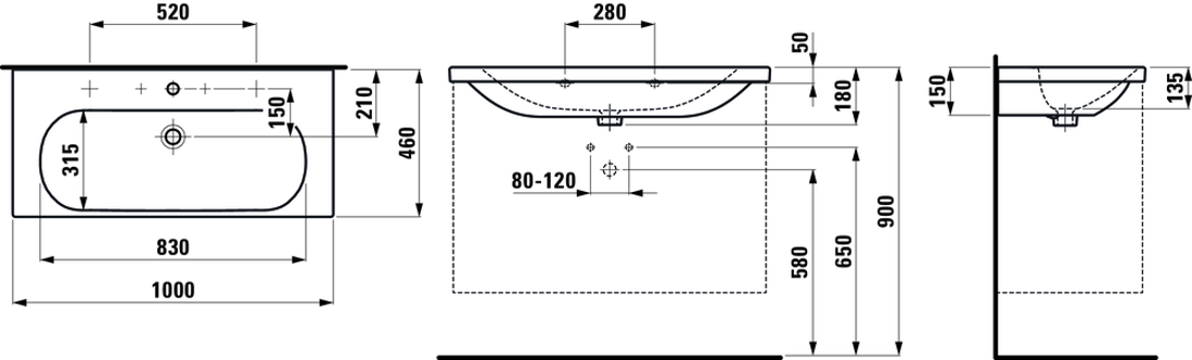 Slika od LUA UMIVAONIK 1000X460 MM