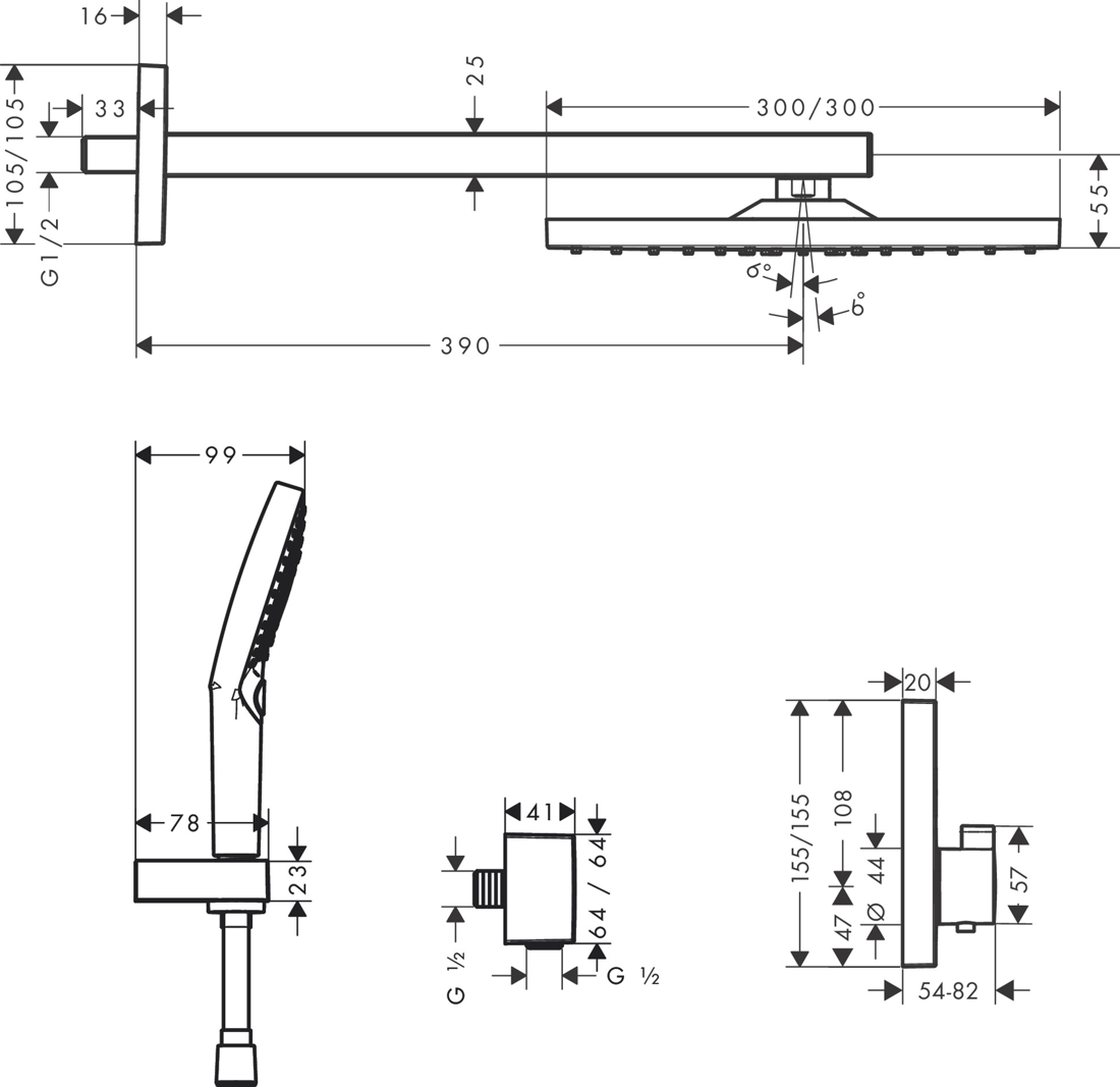 Slika od Raindance E Shower system sa ShowerSelect termostatom