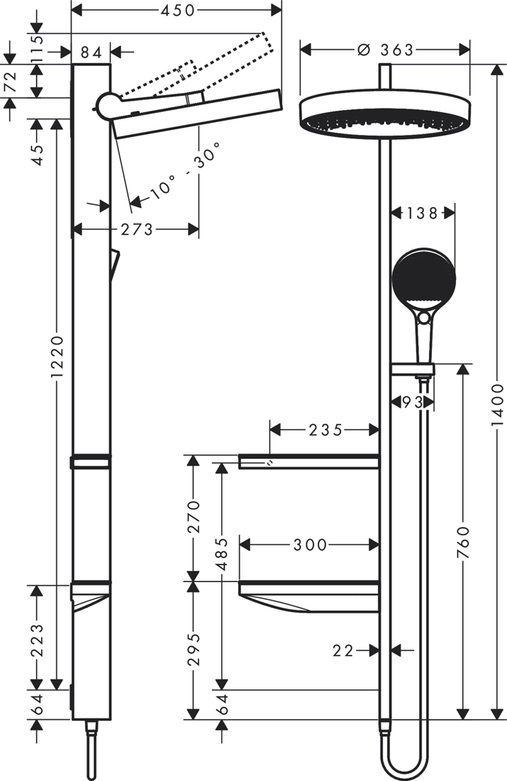 Slika od Rainfinity Showerpipe 360 1jet hrom