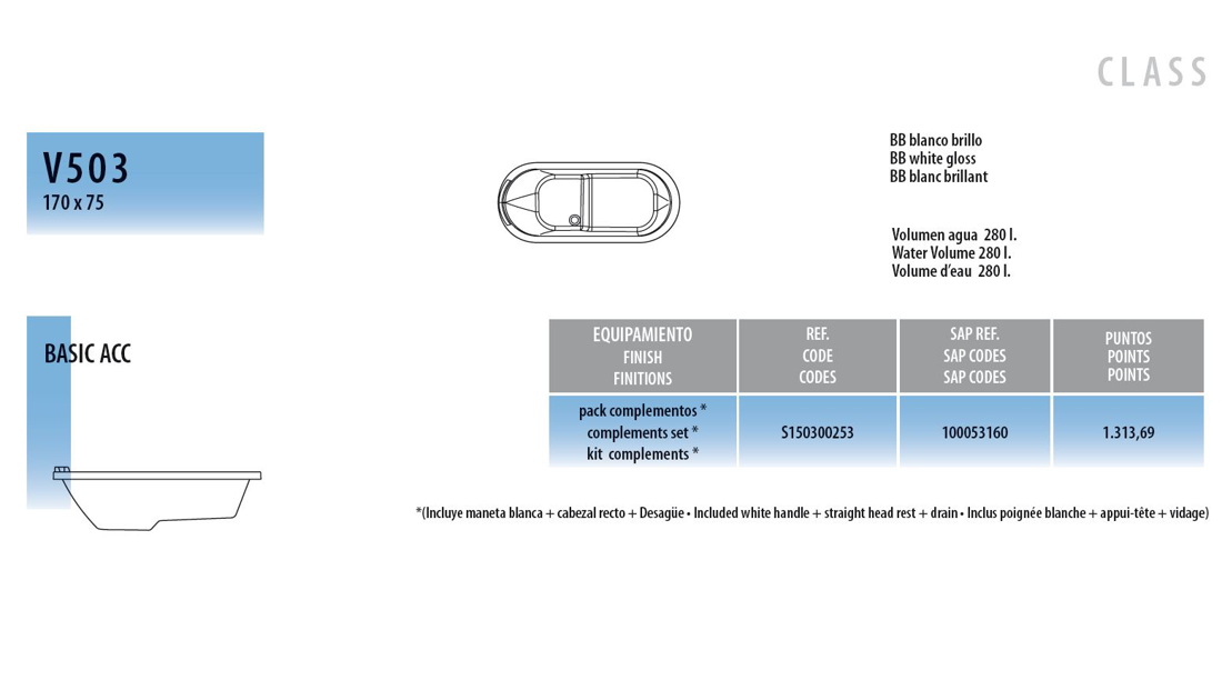 Slika od SYSTEM POOL V 503 170x75 BASIC ACC SA PRELIVOM I JASTUKOM